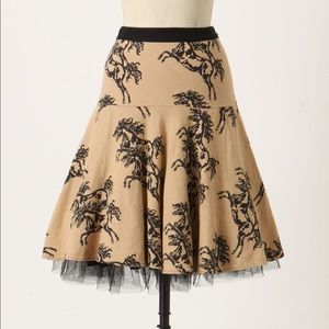 Anthropologie Odille Galloping Filly Skirt